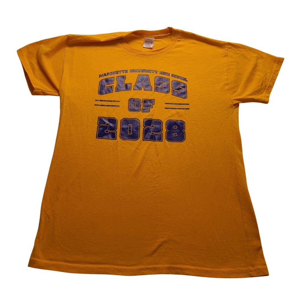 Hanes Marquette University High School Class of 2028 T-Shirt Men's Medium Yellow